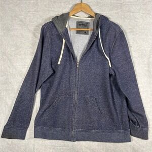 Urban Pipeline Mens Full Zip Hoodie Heathered Navy Blue Size XL